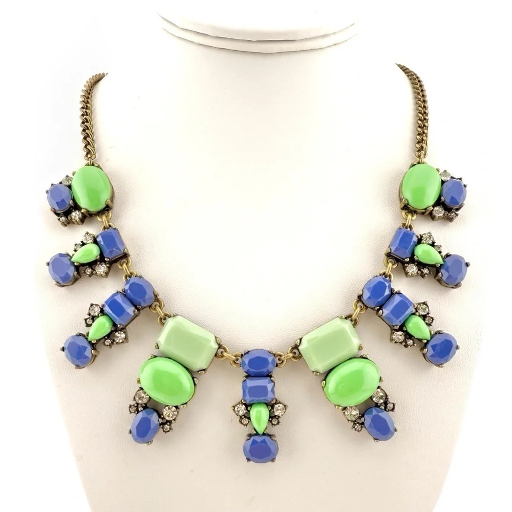 J. Crew Necklace in Green and Blue